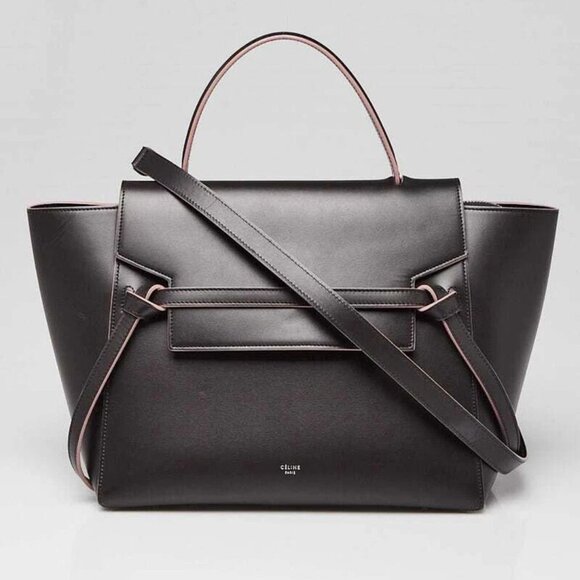 Celine Dark Grey Smooth Calfskin Leather Mini Belt Bag - Picture 1 of 11